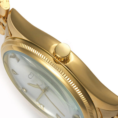 Luxury Men's Steel Band Quartz Watch with Calendar