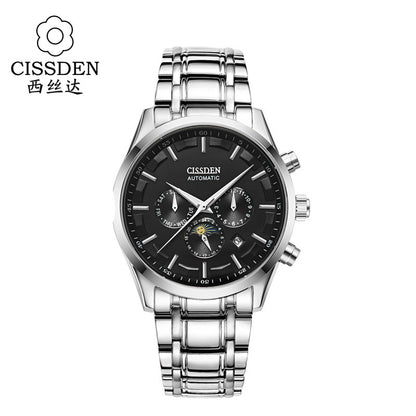 Luxury Men's Swiss Automatic Mechanical Watch with Luminous