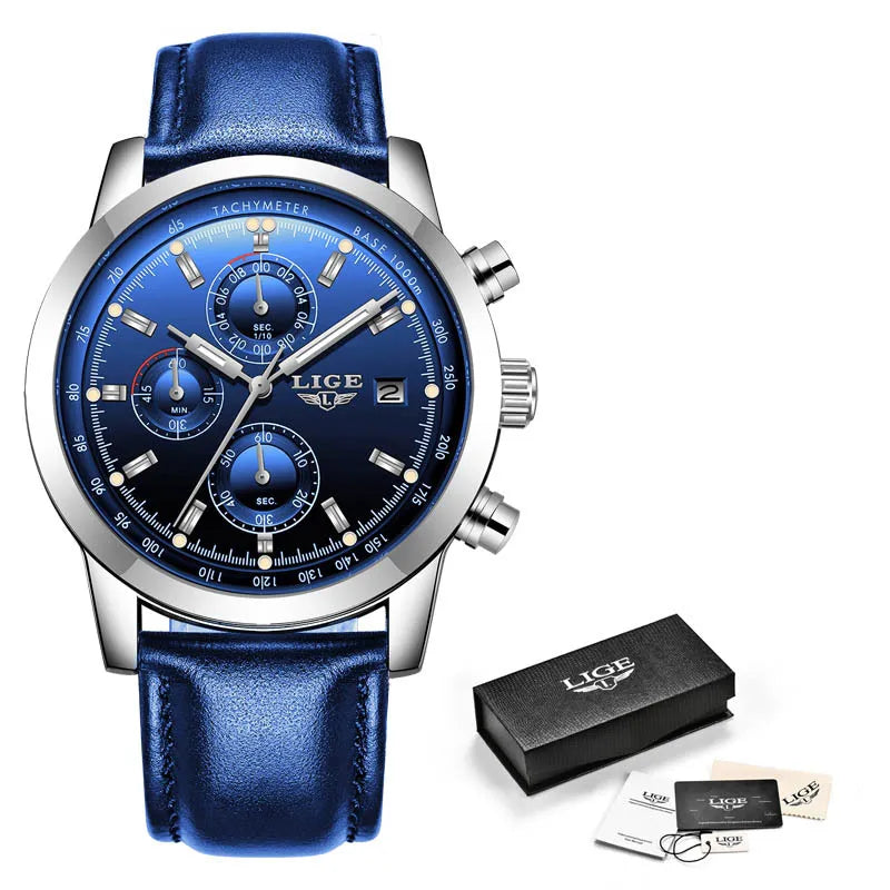 Men's Multifunctional Mesh Strap Quartz Watch