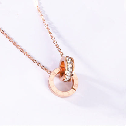 Rose Gold Four Leaf Clover Necklace for Women