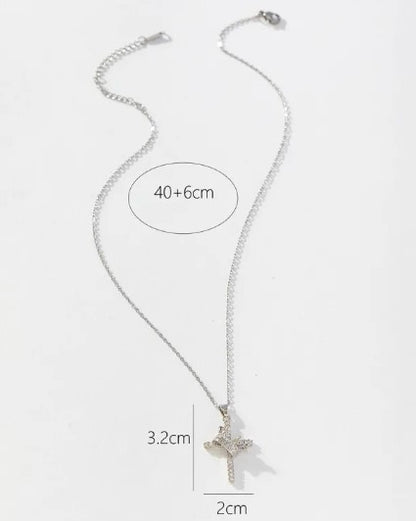 Crown Cross Pendant Necklace