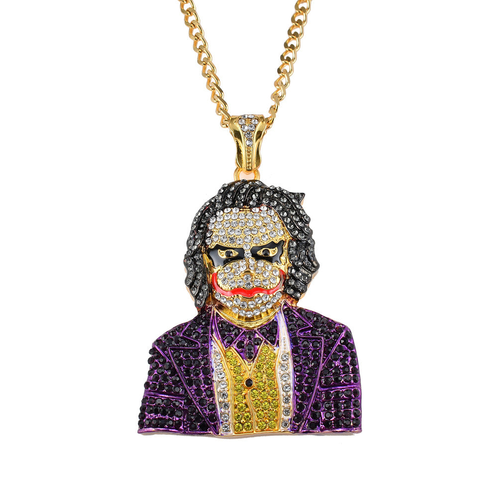 New Hip Hop Necklace with Joker Pendant