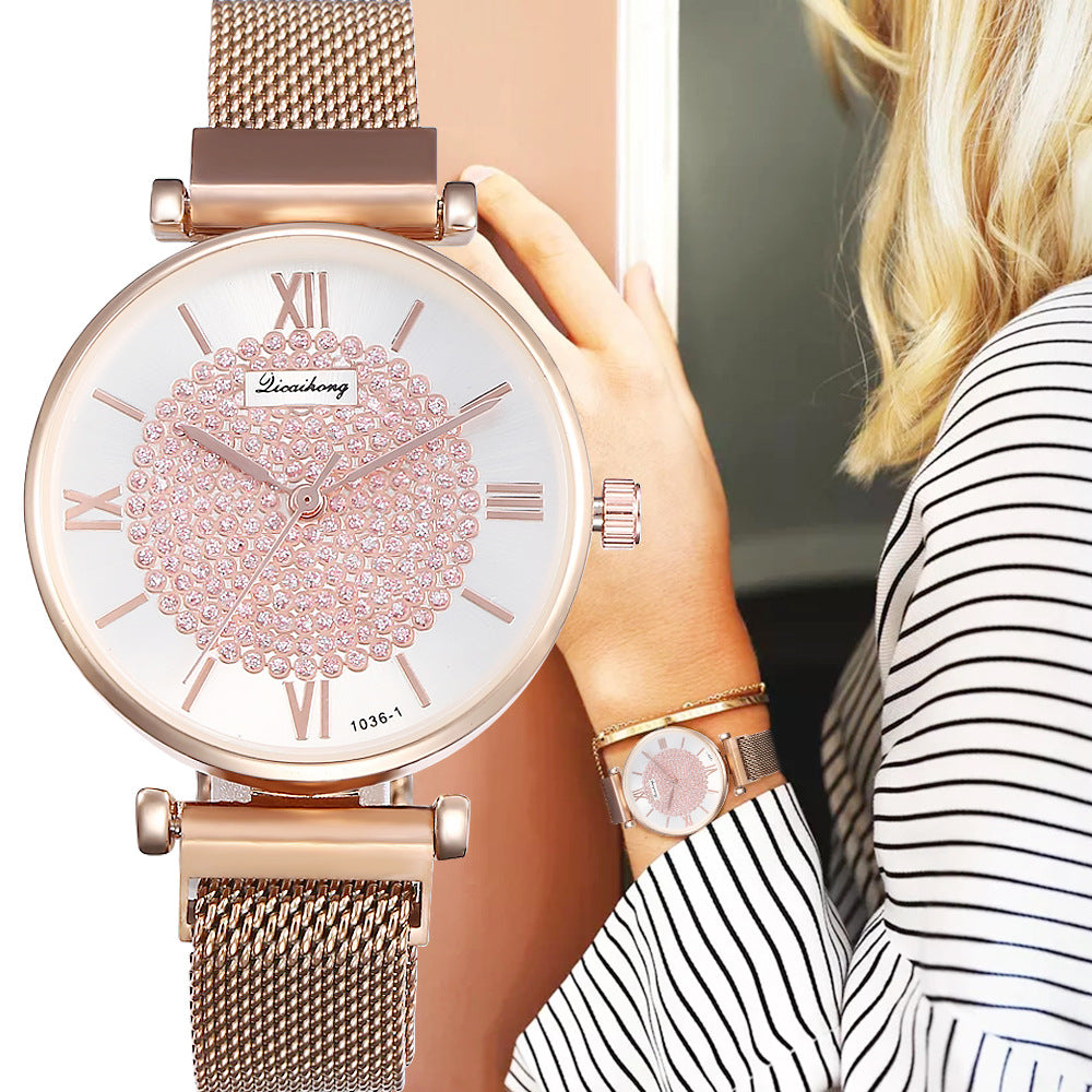 Starry Sky Milanese Strap Quartz Watch for Women