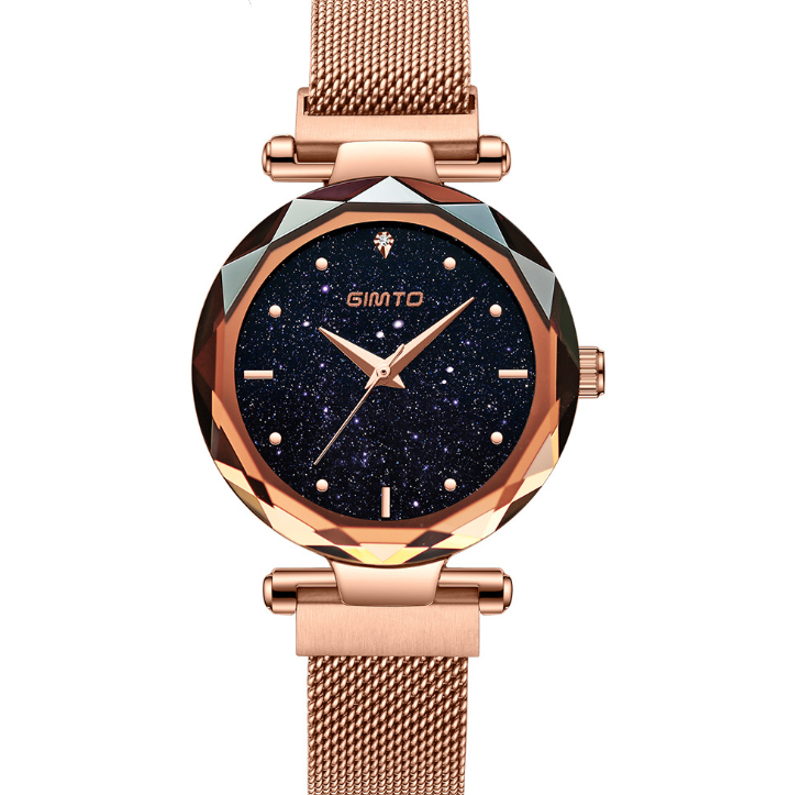 Starry Sky Women's Quartz Watch with Mesh Band