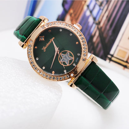 Fashionable Quartz Watch with Rhinestones for Women