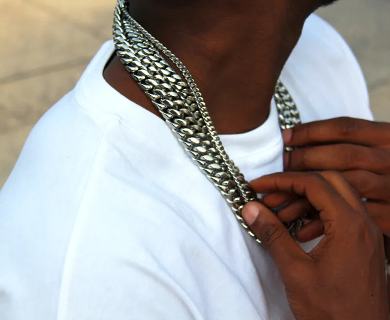 Titanium Steel Cuban Chain Necklace