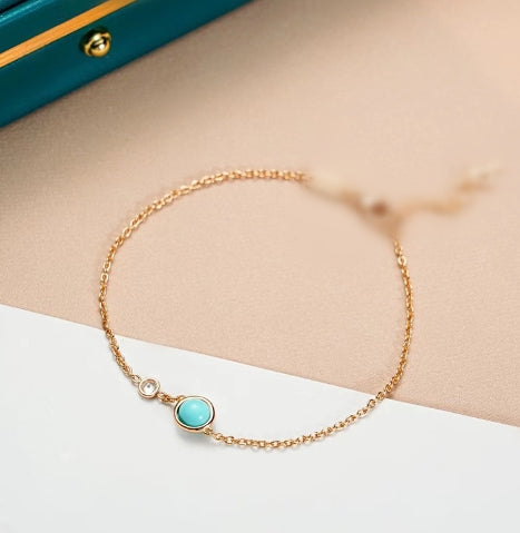 S925 Silver Bracelet with Pearl and Gemstone Accents