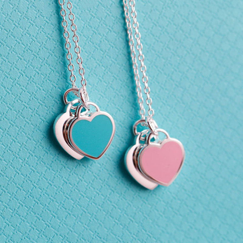925 Sterling Silver Love Necklace with Heart Pendant