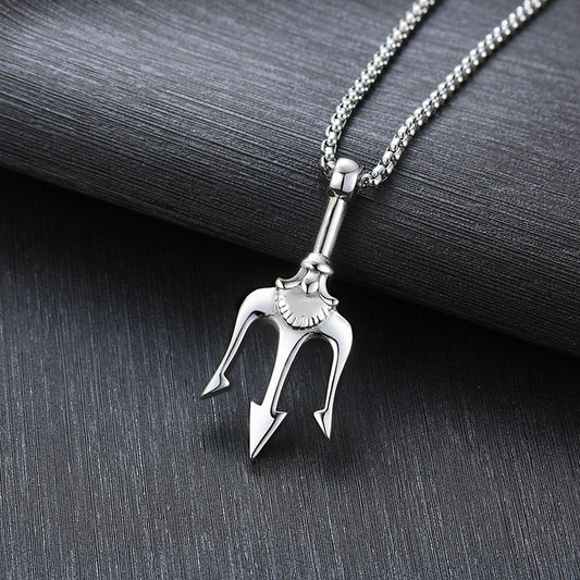 Titanium Steel Necklace with Hip Hop Cross Pendant