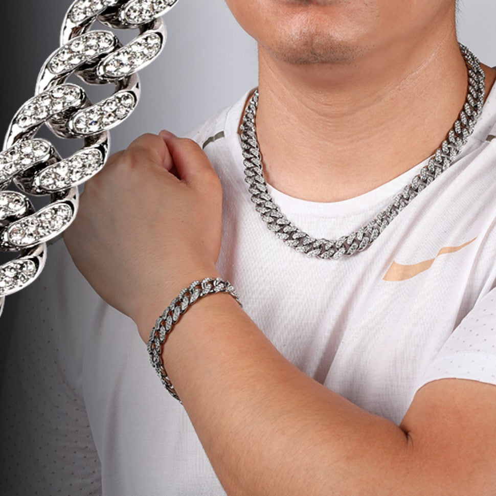 High-Quality Men's Cuban Link Chain - 12mm Hip Hop Style