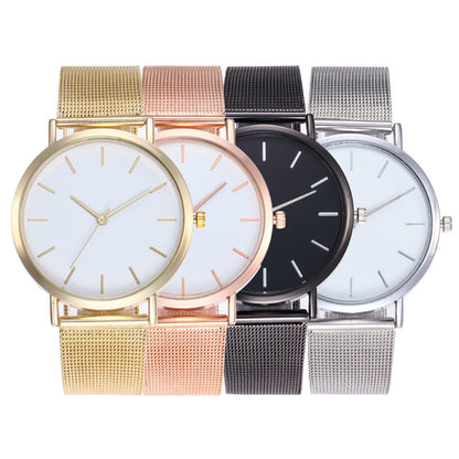 Fashionable Women's Quartz Watch with Alloy Mesh Band