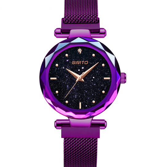 Starry Sky Women's Quartz Watch with Mesh Band