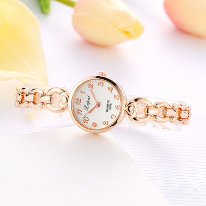 Diamond-Studded Alloy Women's Bracelet Watch