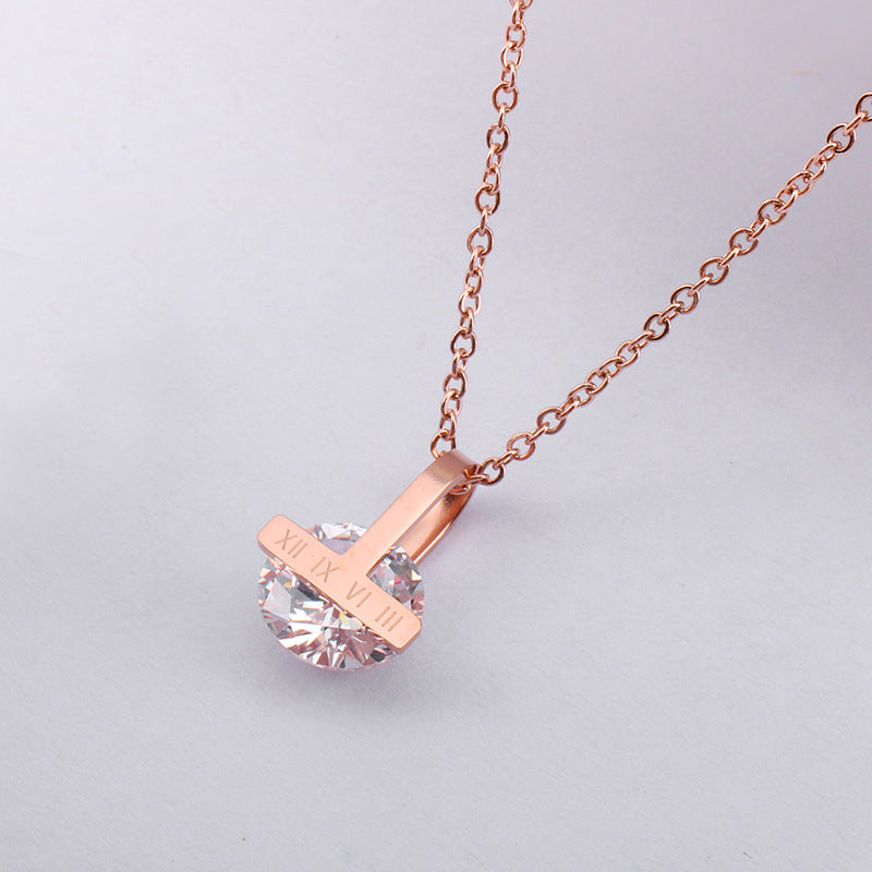 Rose Gold Four Leaf Clover Necklace for Women