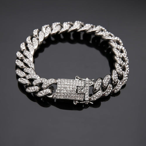 Cuban Diamond Link Bracelet Hip Hop Jewelry