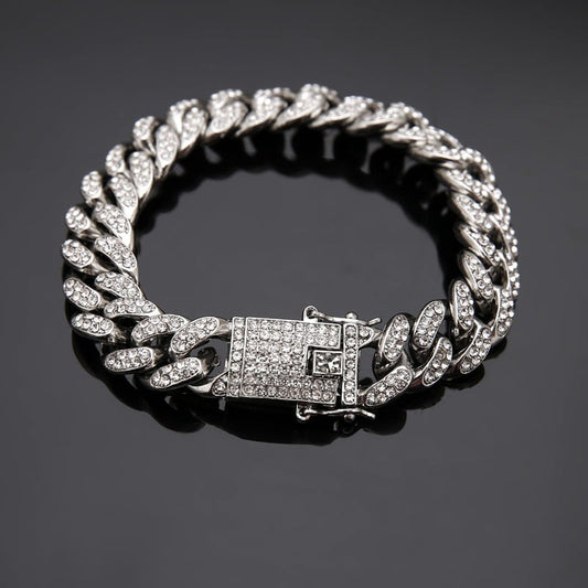 Cuban Diamond Link Bracelet Hip Hop Jewelry