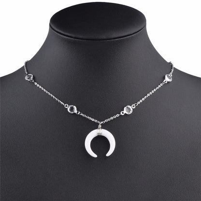 Crescent Moon Clavicle Necklace
