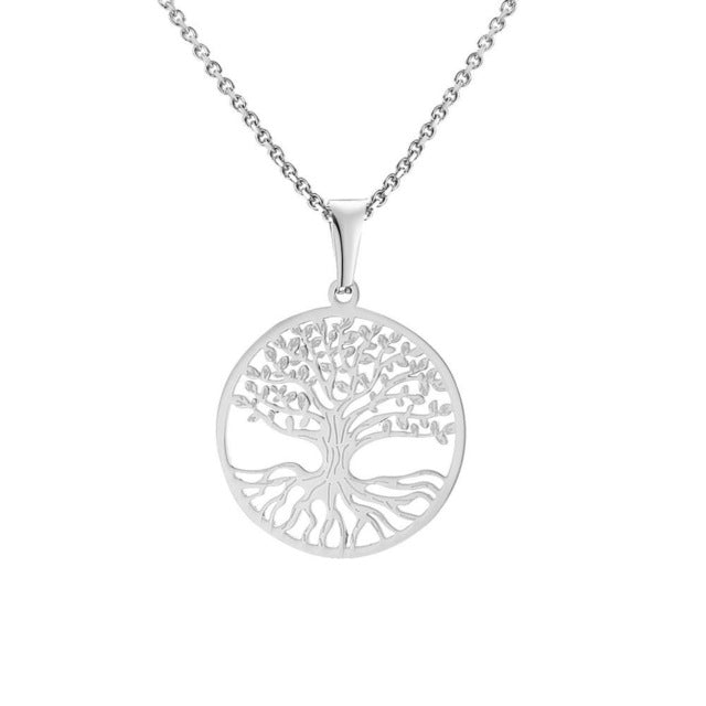Stainless Steel Tree of Life Pendant Necklace
