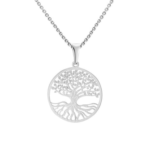 Stainless Steel Tree of Life Pendant Necklace