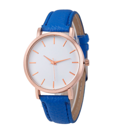 Women's Quartz Watch with Leather Strap - Casual Simple