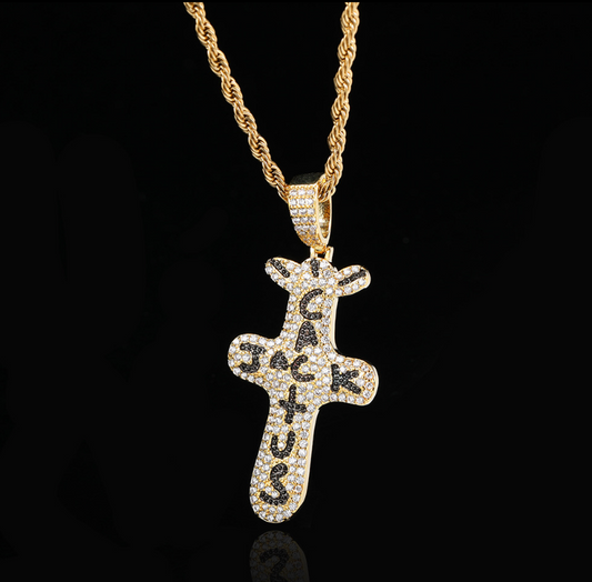 Hip Hop Jewelry with Zircon Pendant Cross Necklace
