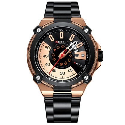 CURREN Men's Quartz Watch with Stainless Steel Band