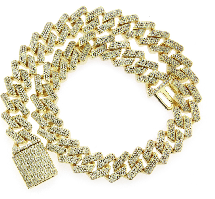 Cuban Zircon Necklace for Men - Hip Hop Style