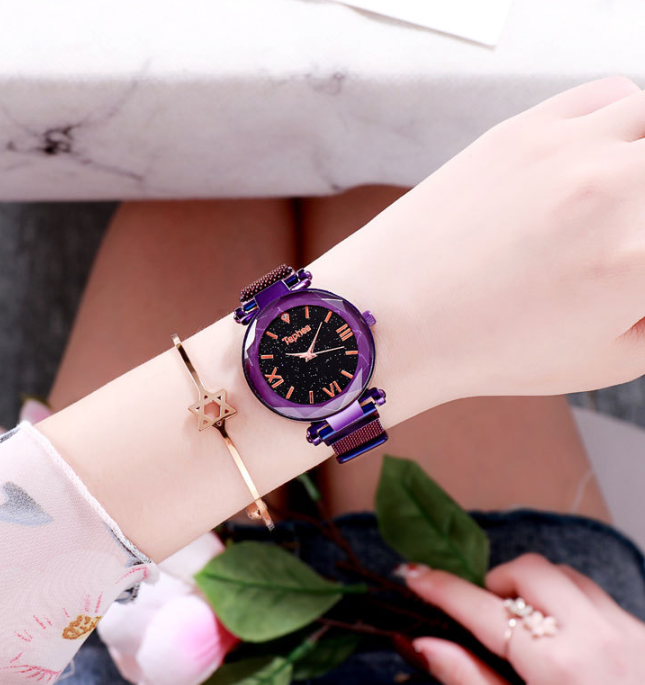Starry Sky Quartz Watch with Magnetic Strap (Couple's)
