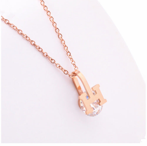 Rose Gold Four Leaf Clover Necklace for Women