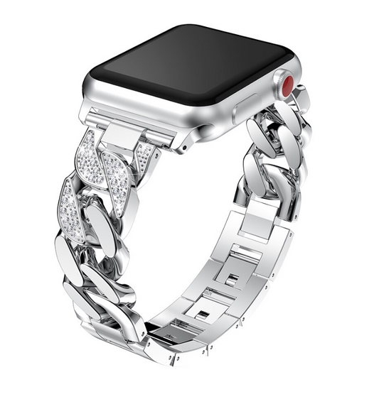 Diamond-Studded Stainless Steel Strap Compatible With Devices