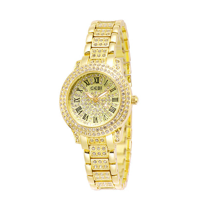 Stainless Steel Starry Sky Women's Gold Watch