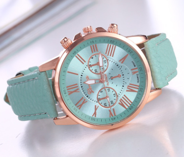 Women's Leather Strap Roman Numeral Watch for All