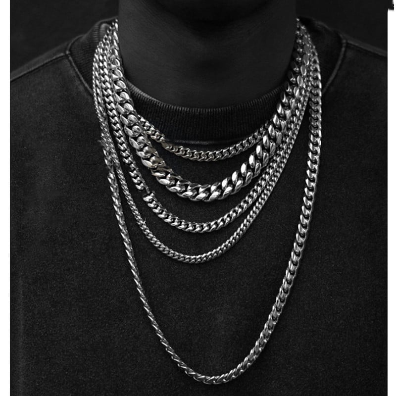 Titanium Steel Cuban Chain Necklace