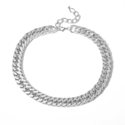 Cuban Curb Punk Gold Bracelet Necklace