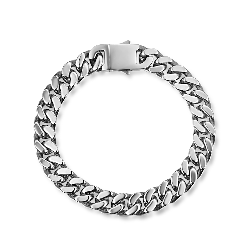 Thick Titanium Steel Cuban Bracelet for Couples