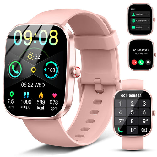 Smart Watch(Answer/Make Call) 1.91" Smartwatch for Men Women2025 Fitness Watch with 110+ Sport Modes Fitness Activity Tracke with Pedometer/Sleep Monitor/Heart Rate/IP68 Waterproof for Android iOS