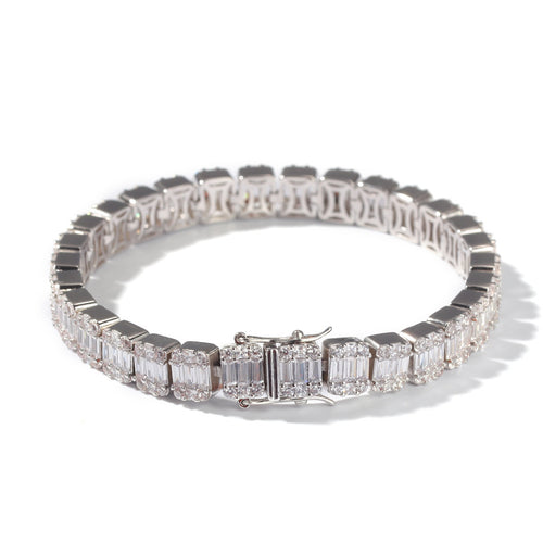 Hiphop Bracelet with Square Zirconia Design
