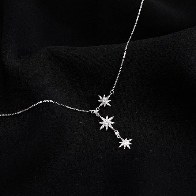 Women's 925 Sterling Silver Star Necklace - Minimalist Design
