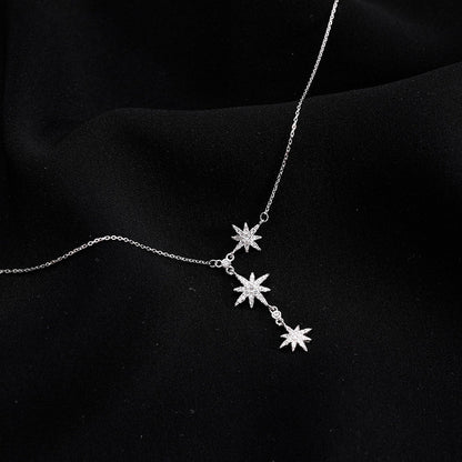 Women's 925 Sterling Silver Star Necklace - Minimalist Design