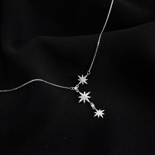 Women's 925 Sterling Silver Star Necklace - Minimalist Design