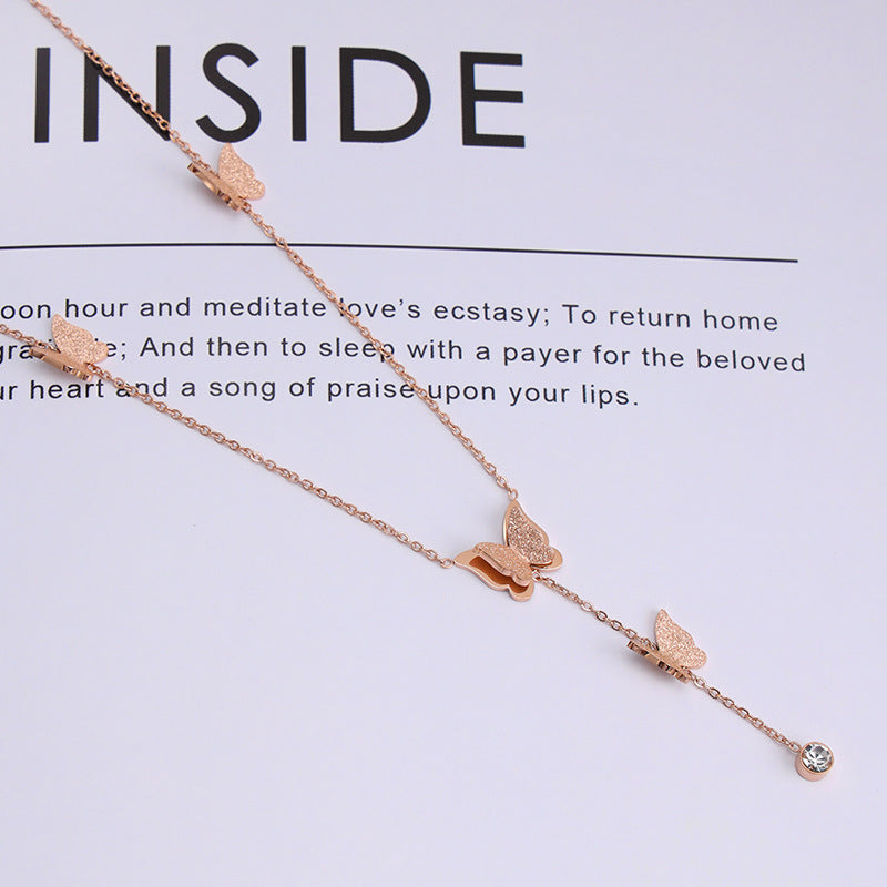 Rose Gold Four Leaf Clover Necklace for Women