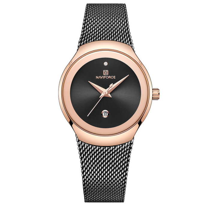 Women's Minimalist Business Quartz Watch with Mesh Band