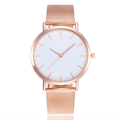 Fashionable Women's Quartz Watch with Alloy Mesh Band