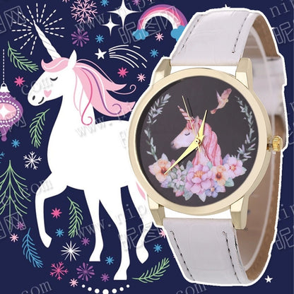 Unicorn Pattern Women's Watch - Cute Cartoon Design