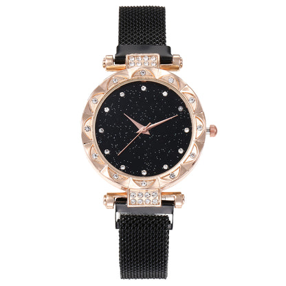 Starry Diamond Women's Watch and Bracelet Gift Set