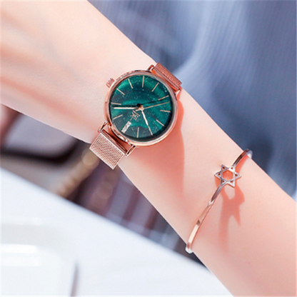 Women's Starry Sky Watch with Mesh Band