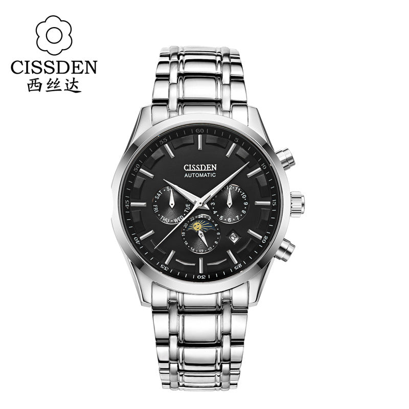 Luxury Men's Swiss Automatic Mechanical Watch with Luminous