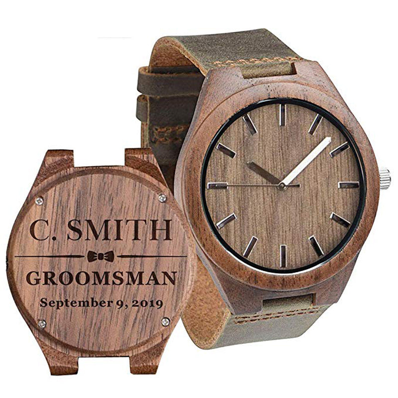 BOBO BIRD Wooden Bamboo Quartz Watch