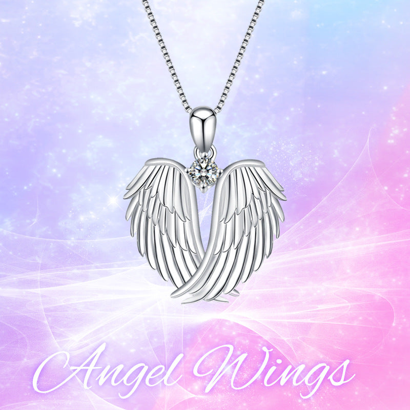 Angel Wing Necklace in 925 Silver for Women