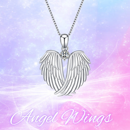 Angel Wing Necklace in 925 Silver for Women